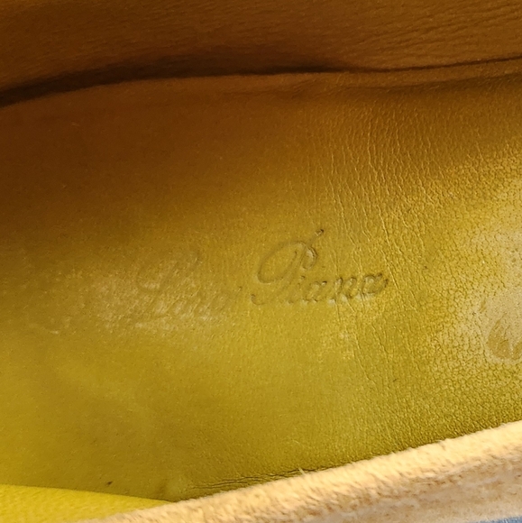 LORO PIANA Celery Chartruese Suede Leather Italy  Ballet Flats Loafers 39 8.5N - Picture 14 of 16